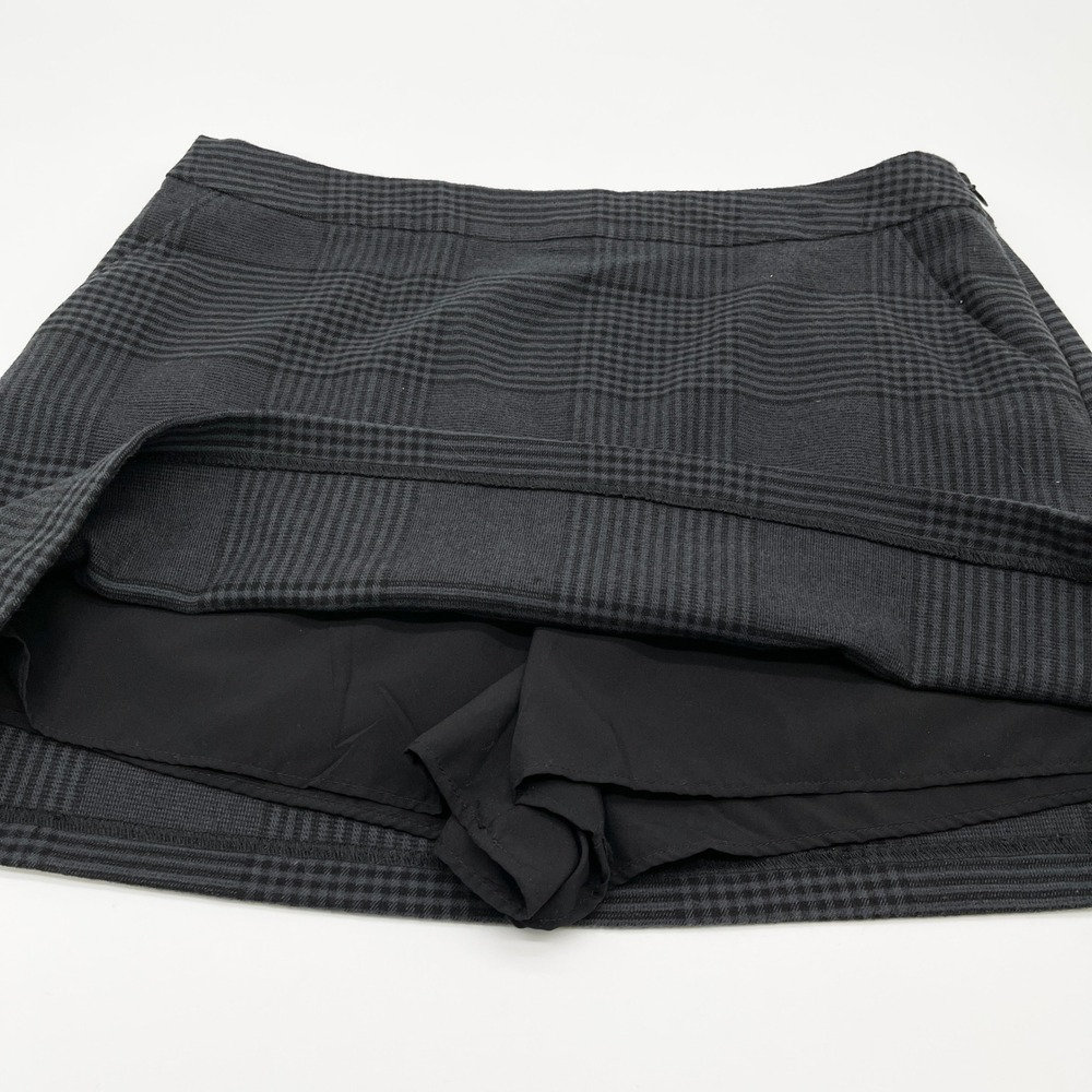 Abercrombie Fitch Flannel Skort Womens Large Plaid Dark Academia Preppy School - Picture 5 of 12